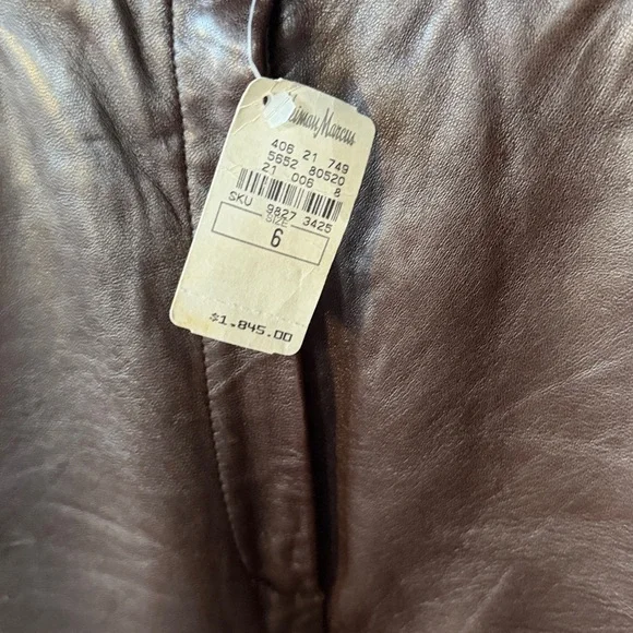 NWT Escada Leather Pants Size 6 - Picture 6 of 8